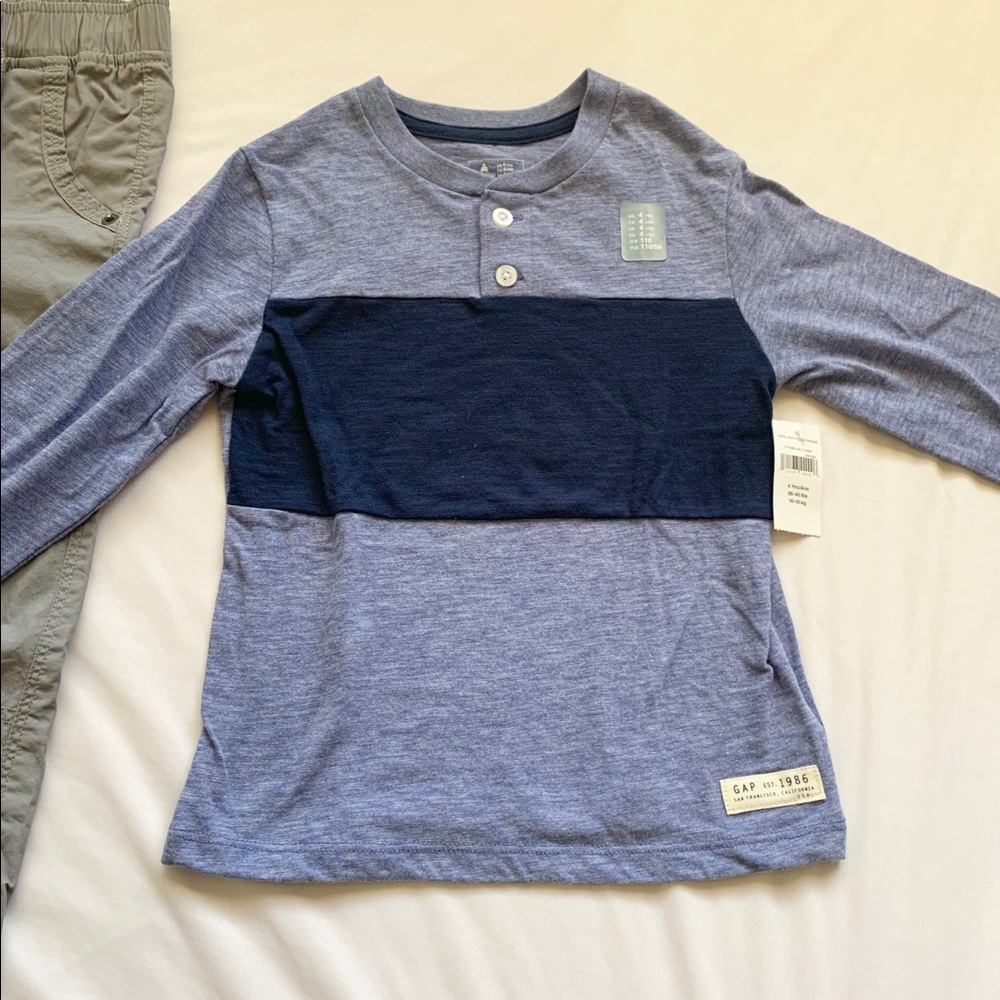 NWT, preppy GAP 4T shirt.